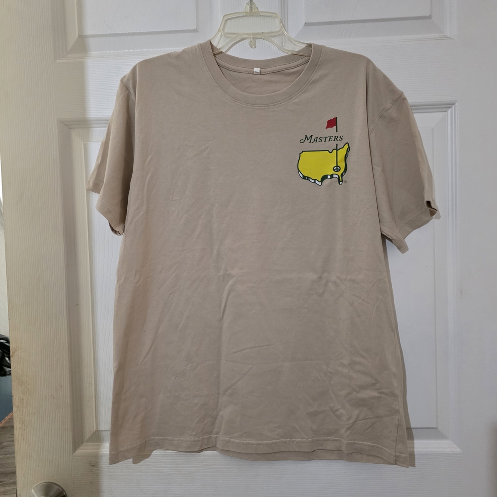 Men Size Large Masters Champions Beige T-Shirt